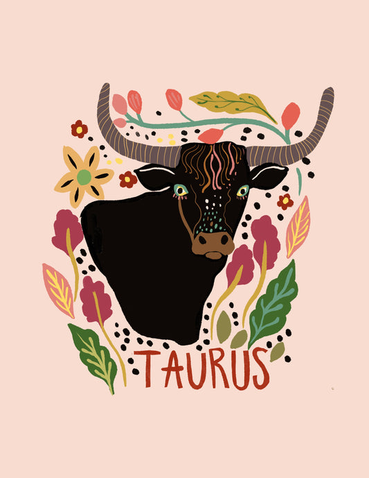 Taurus Zodiac Greeting Card - R